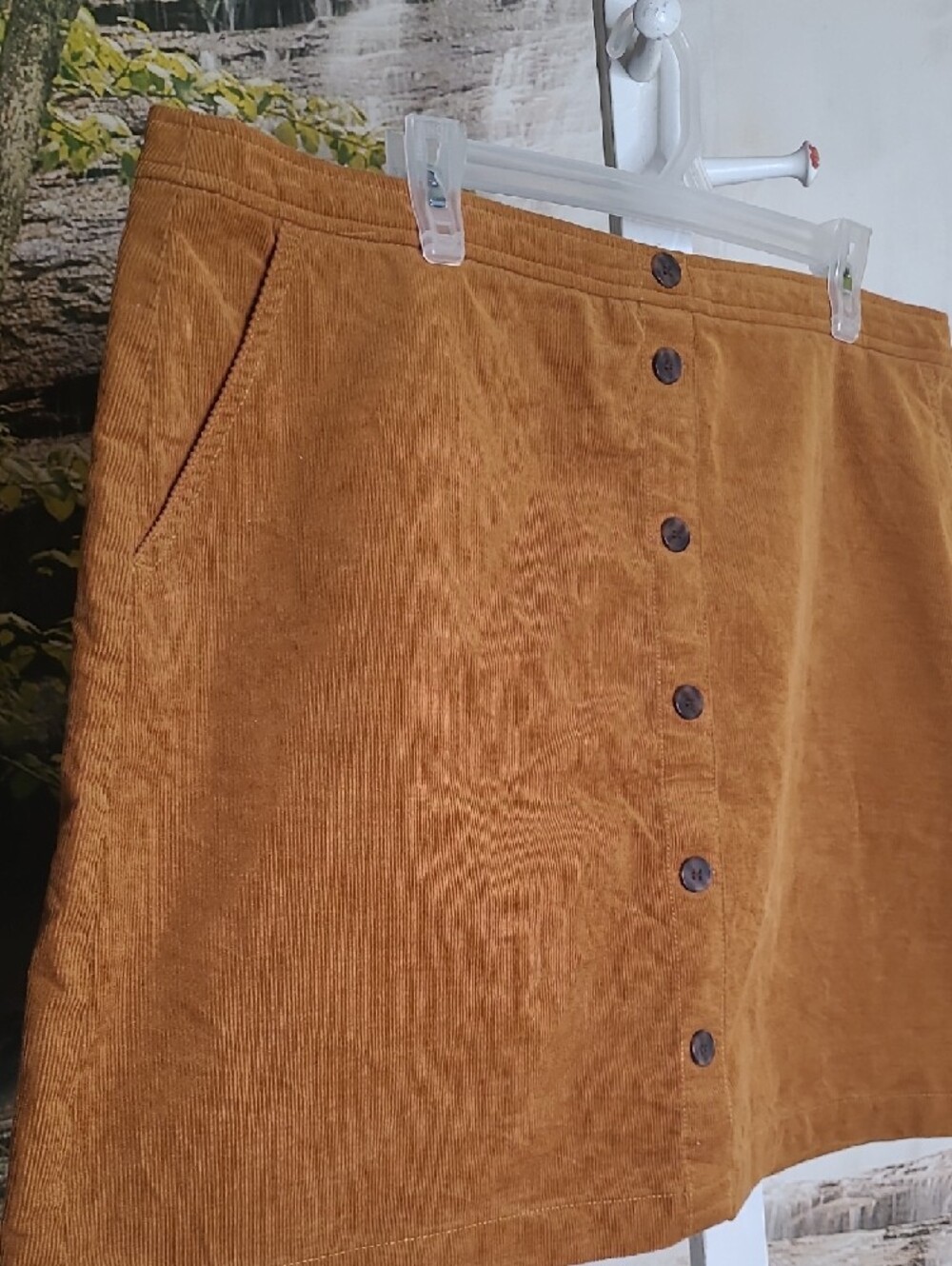 J. Crew Womens 18 Corduroy Mustard Brown Fall Mini Skirt with pockets - Picture 2 of 6